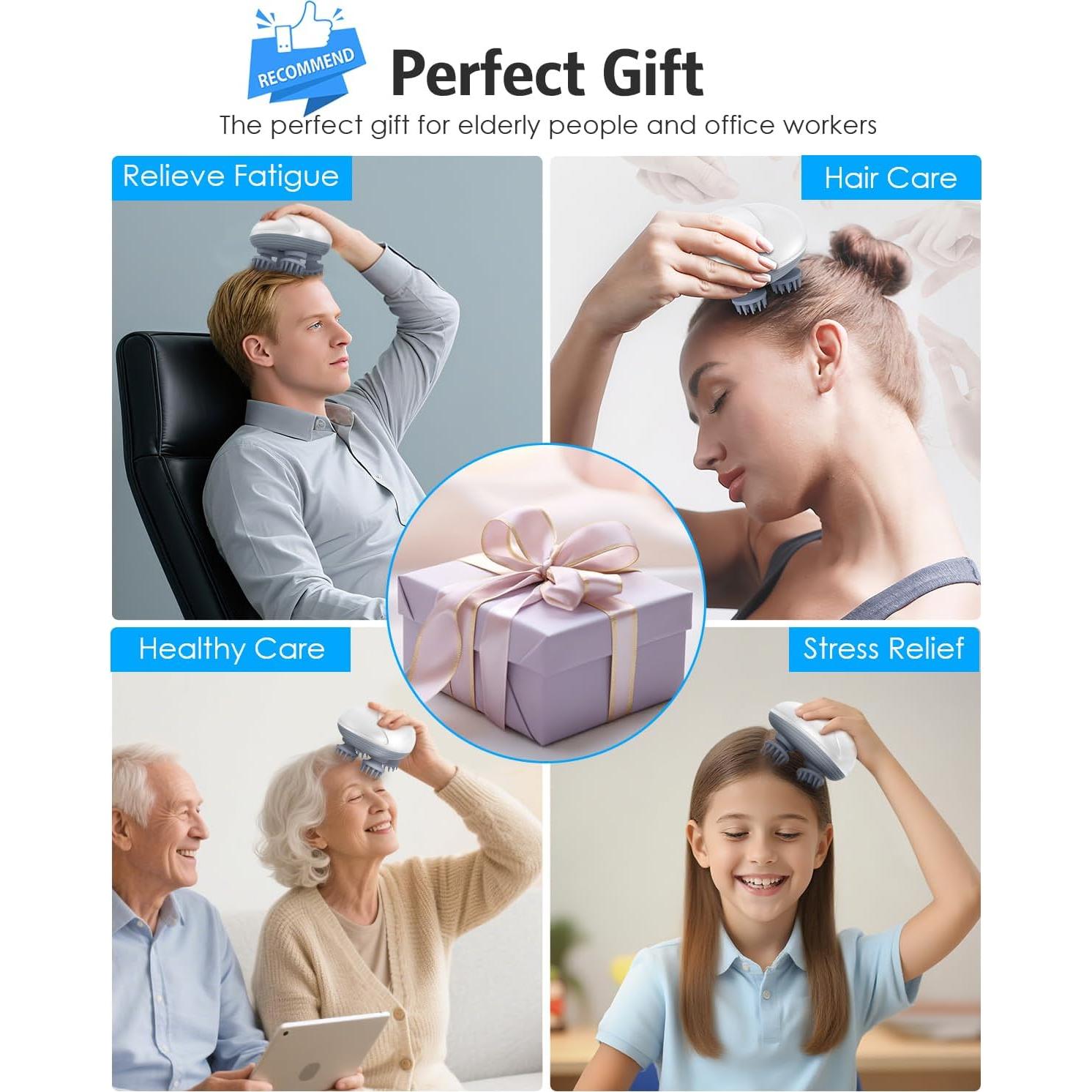 Masajeador Eléctrico de Cuero Cabelludo AMIR Verde, 96 Nodos