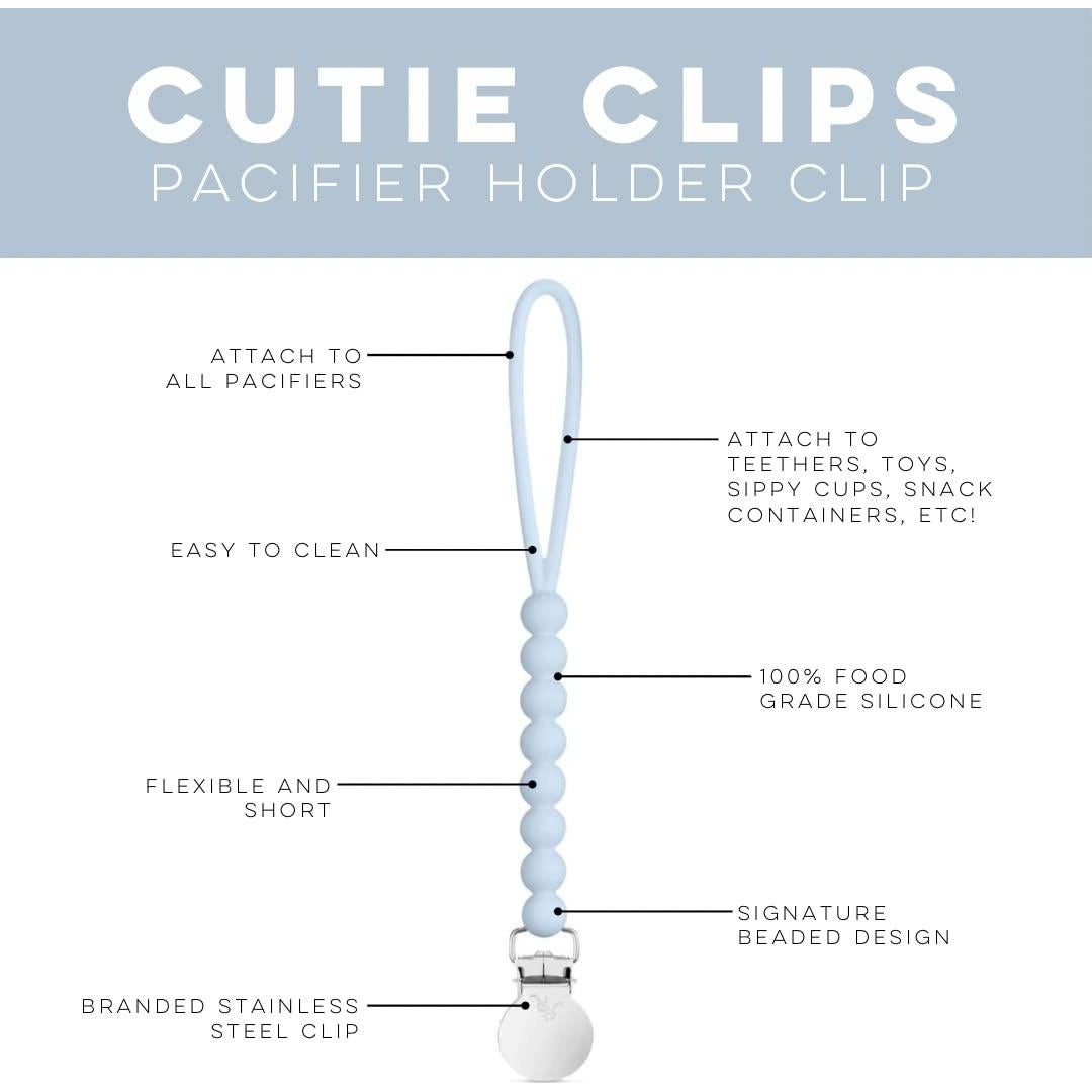 Ryan & Rose Cutie Clip 2 Pack - Sujetador de Chupete Silicona