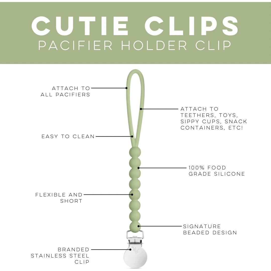 Ryan & Rose Cutie Clip 2 Pack - Sujetador de Chupete Silicona