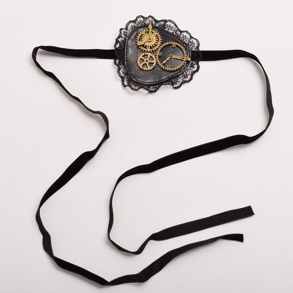Parche para el Ojo Pirata Steampunk BLESSUME - Cuero Sintético