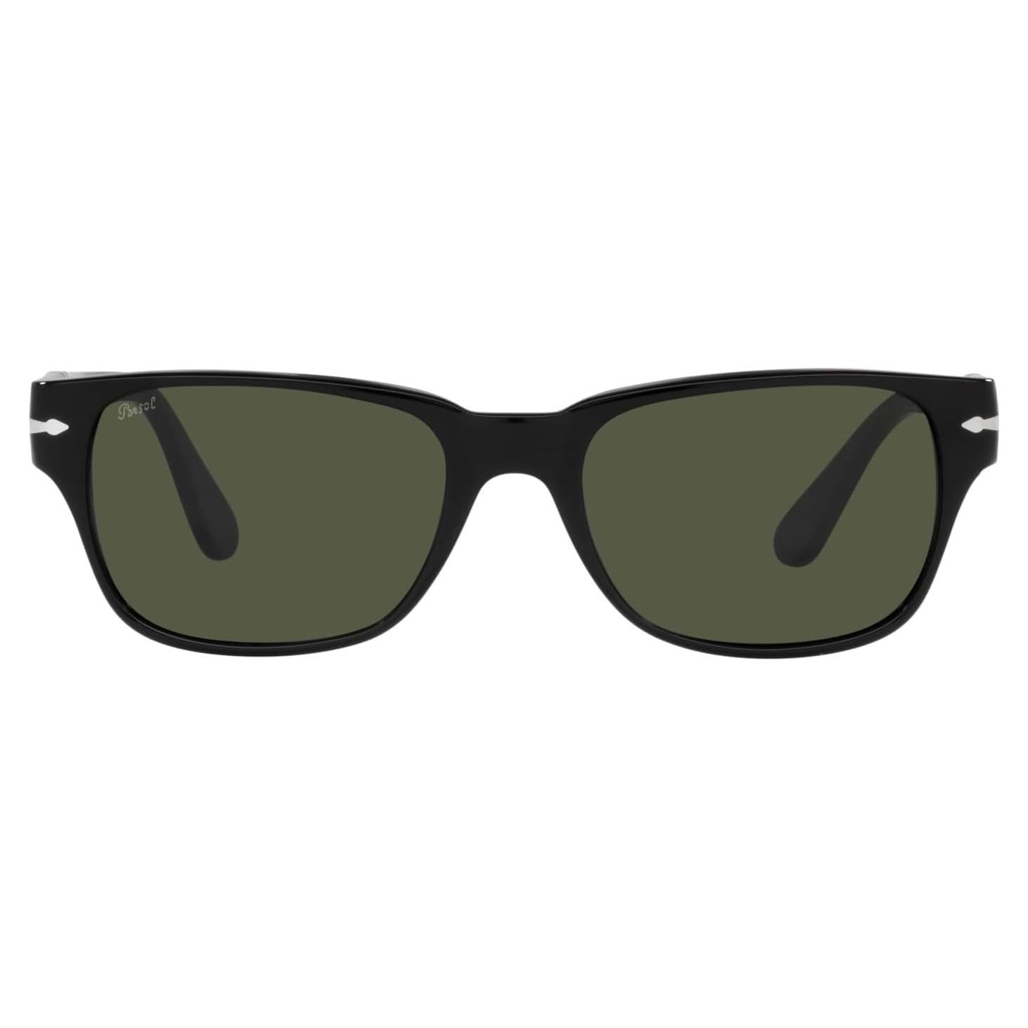 Gafas de sol rectangulares Persol PO3288S negras con lentes verdes