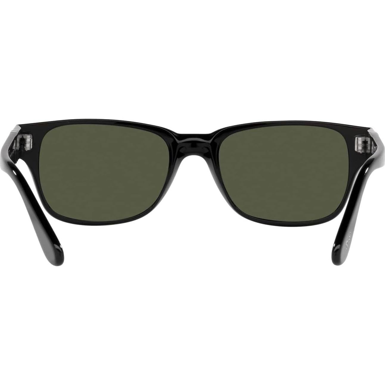 Gafas de sol rectangulares Persol PO3288S negras con lentes verdes