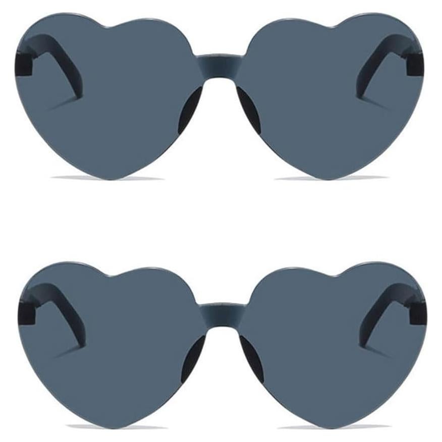 Gafas de Sol en Forma de Corazón ALVOGIMOR - 2 Paquetes UV400