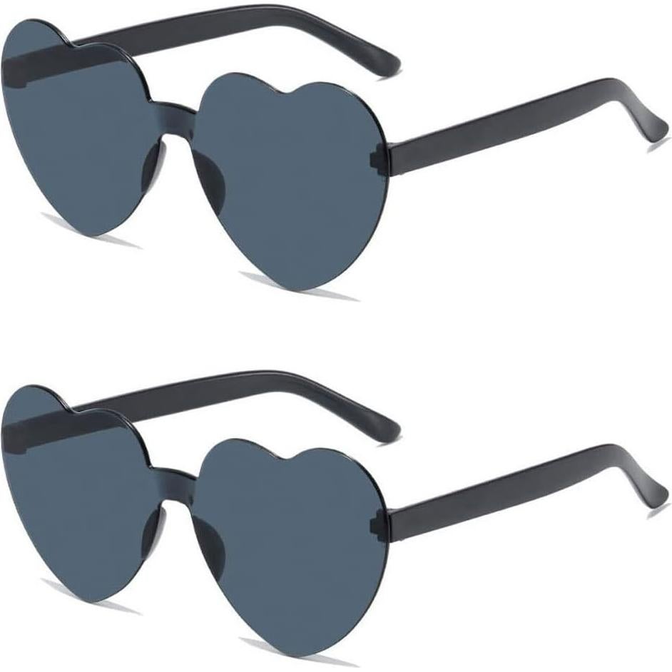 Gafas de Sol en Forma de Corazón ALVOGIMOR - 2 Paquetes UV400
