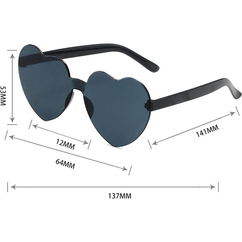 Gafas de Sol en Forma de Corazón ALVOGIMOR - 2 Paquetes UV400