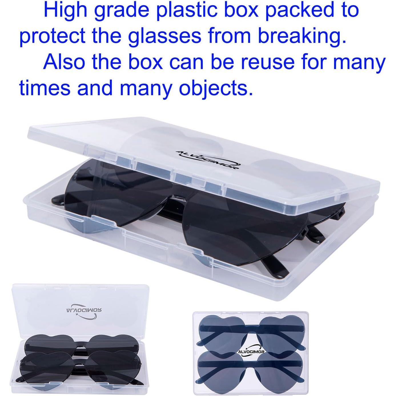 Gafas de Sol en Forma de Corazón ALVOGIMOR - 2 Paquetes UV400