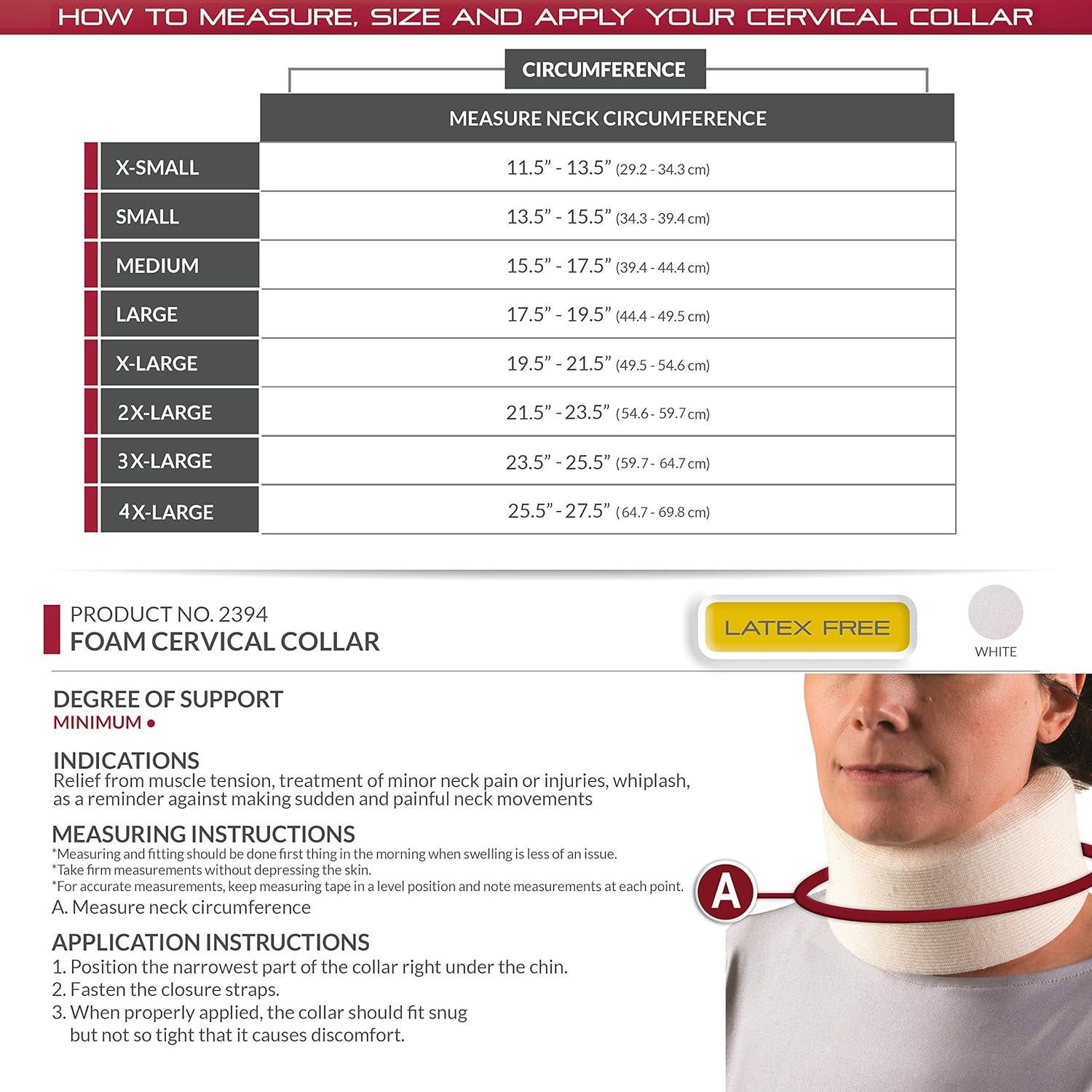 Collar Cervical OTC 2394 Negro X-Pequeño 2.5" (6.35 cm)