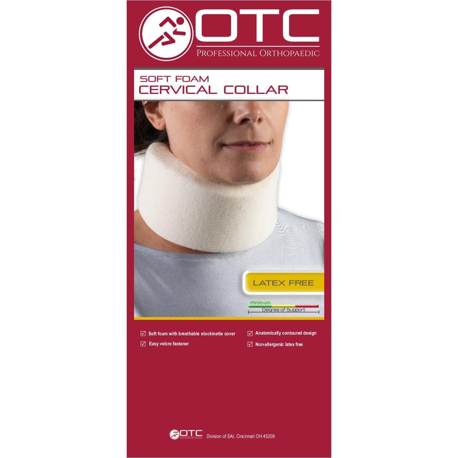 Collar Cervical OTC 2394 Negro X-Pequeño 2.5" (6.35 cm)