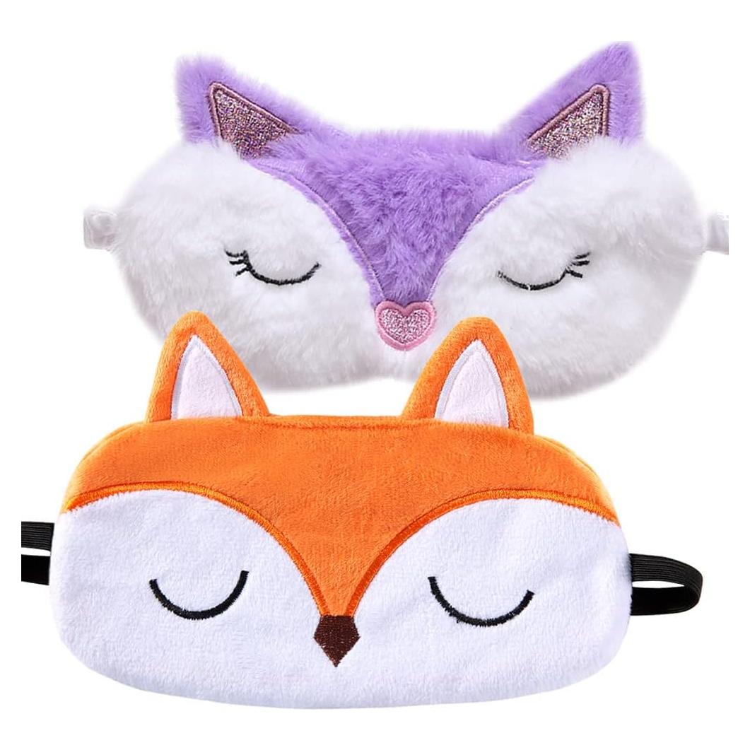 Máscara de Sueño Shinywear para Niños y Mujeres - 2 Pcs Zorro