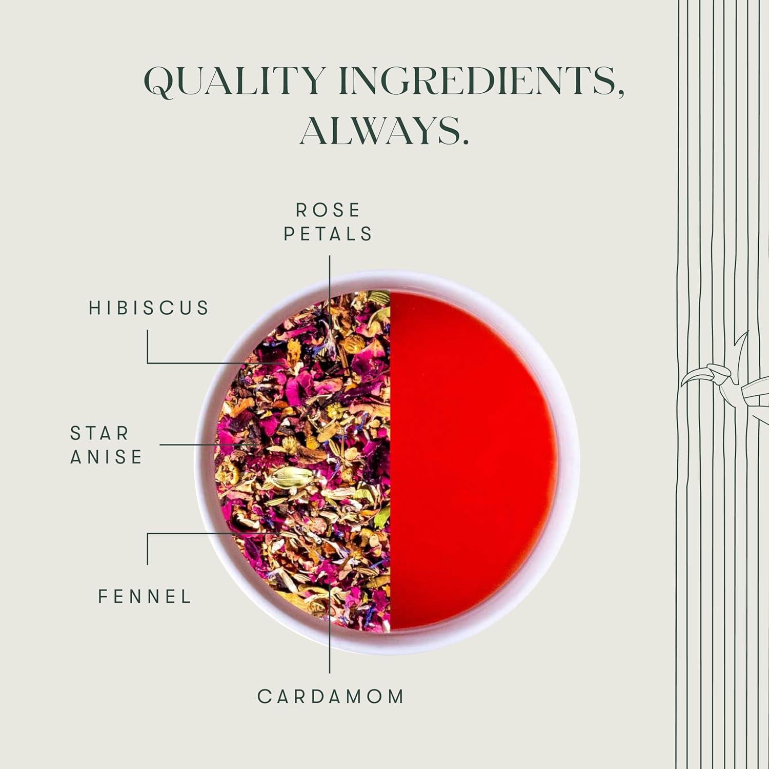 Té de Hibisco Rosa Orgánico Luxmi Estates - 50 Bolsitas