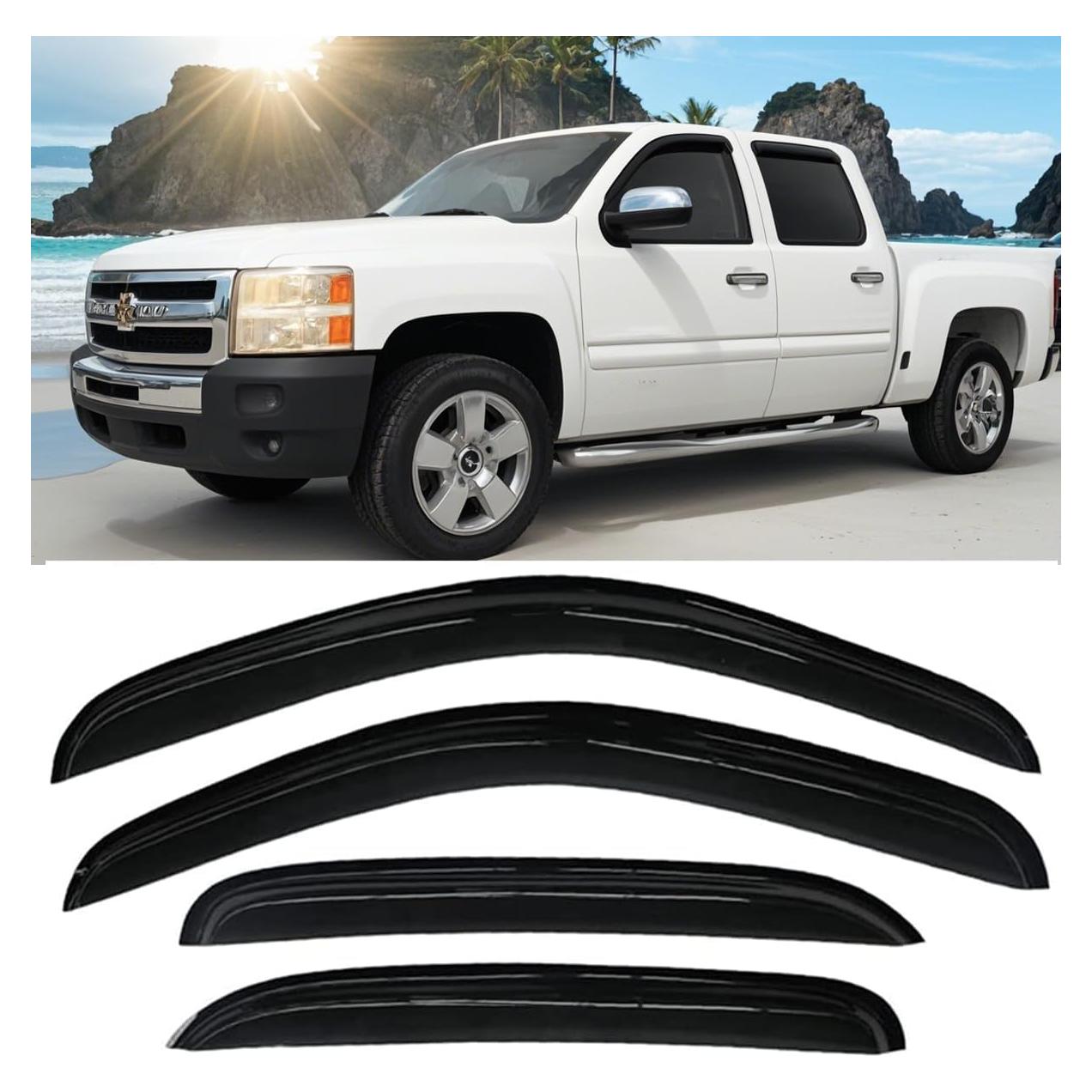 Deflectores de Ventana Lateral Tonyvilly 94515 Humo para Silverado/Sierra