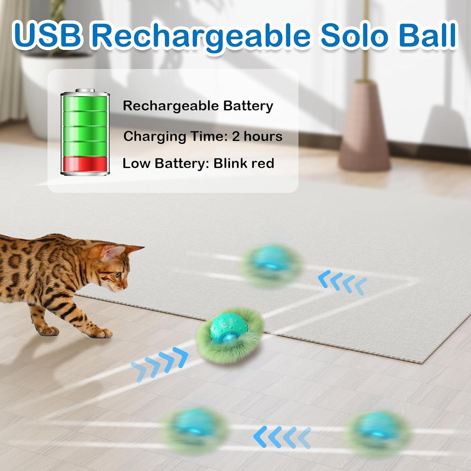 Juguete Interactivo para Gatos LEPLE P62 Bola Automática Verde