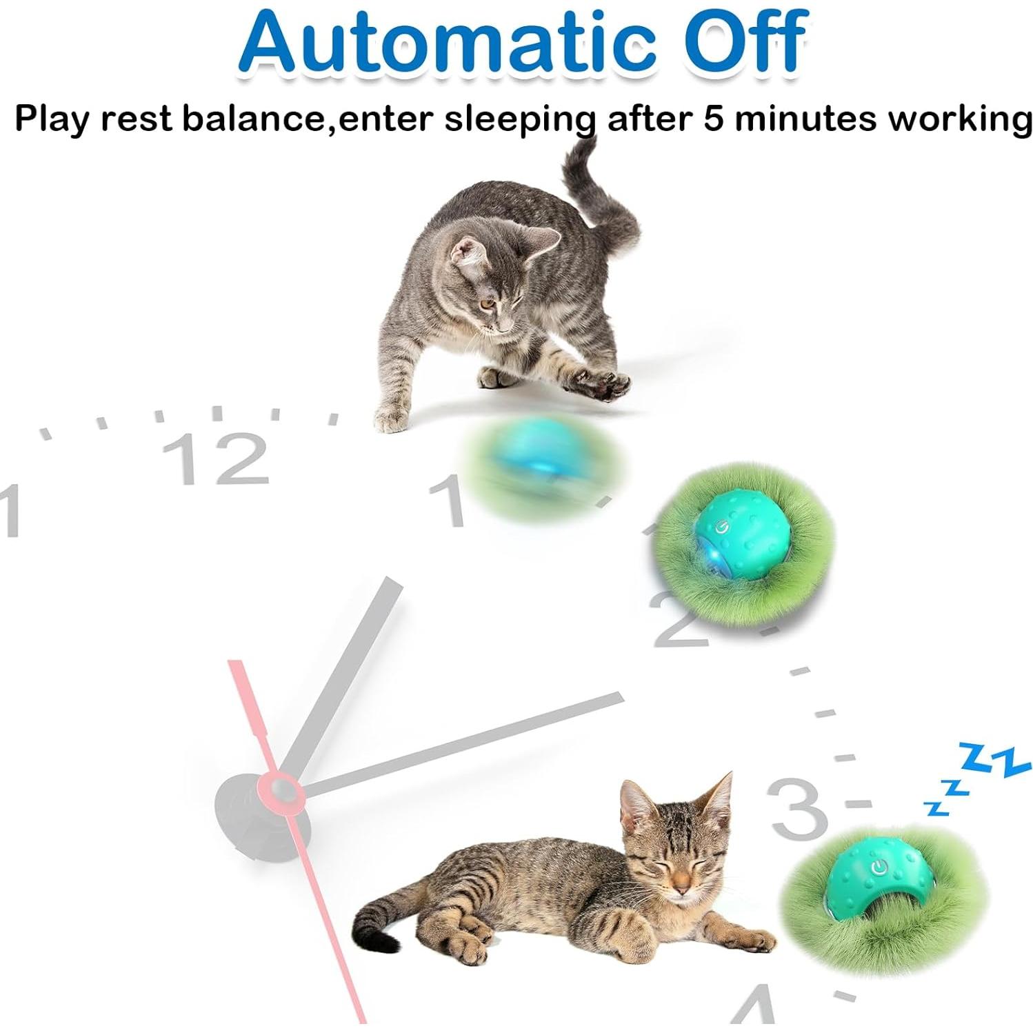 Juguete Interactivo para Gatos LEPLE P62 Bola Automática Verde