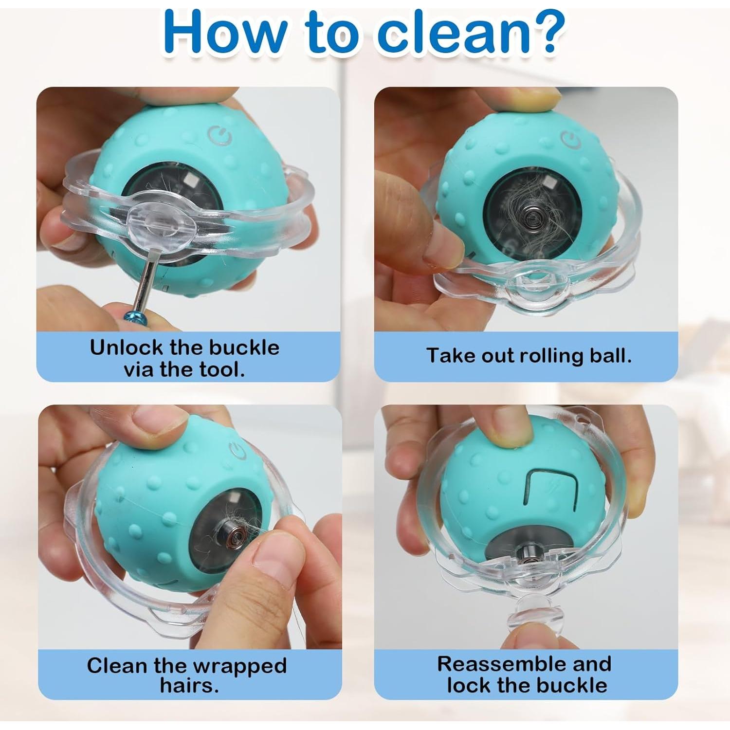 Juguete Interactivo para Gatos LEPLE P62 Bola Automática Verde