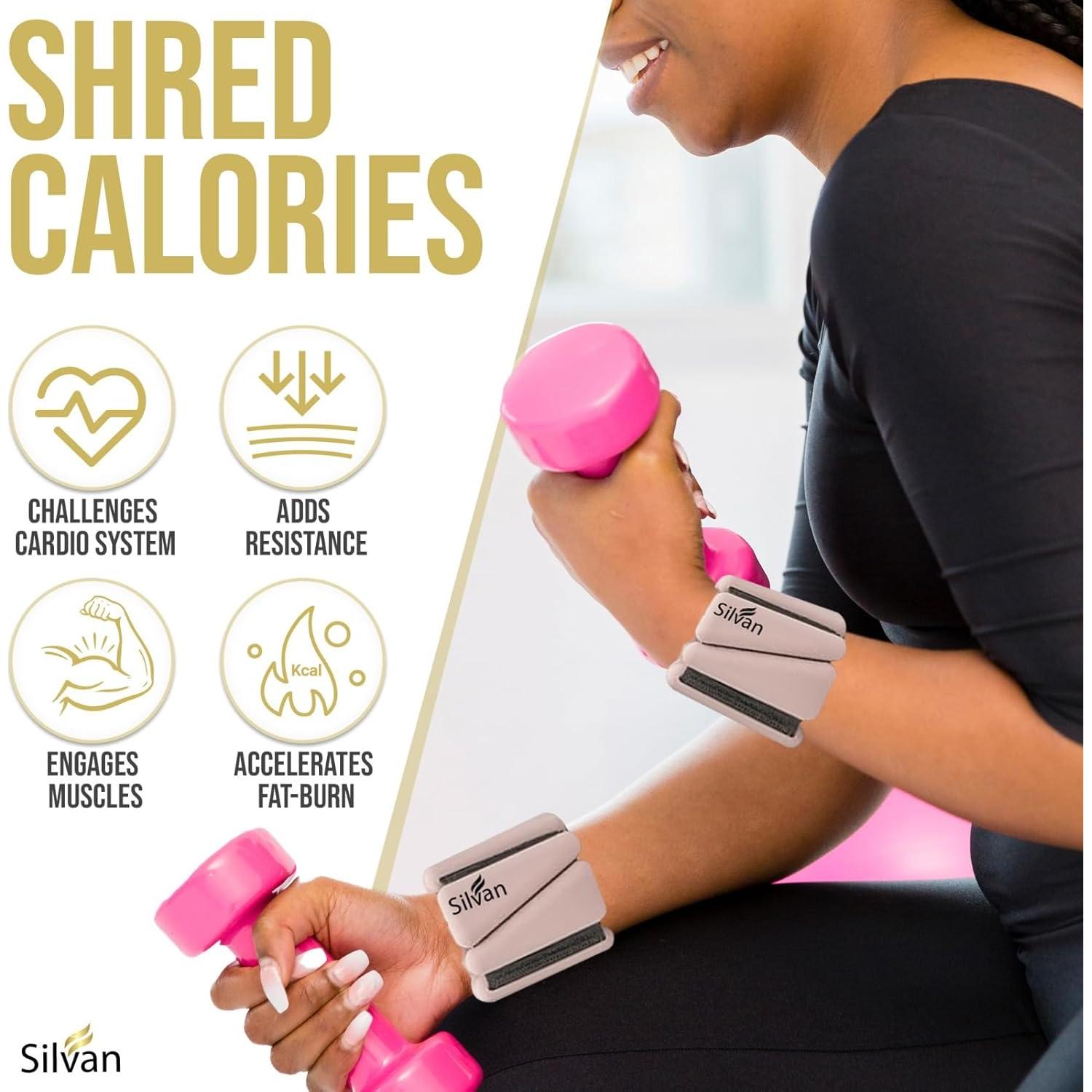 Conjunto de 2 Pesas para Muñeca y Tobillo 0.45 kg Silvan