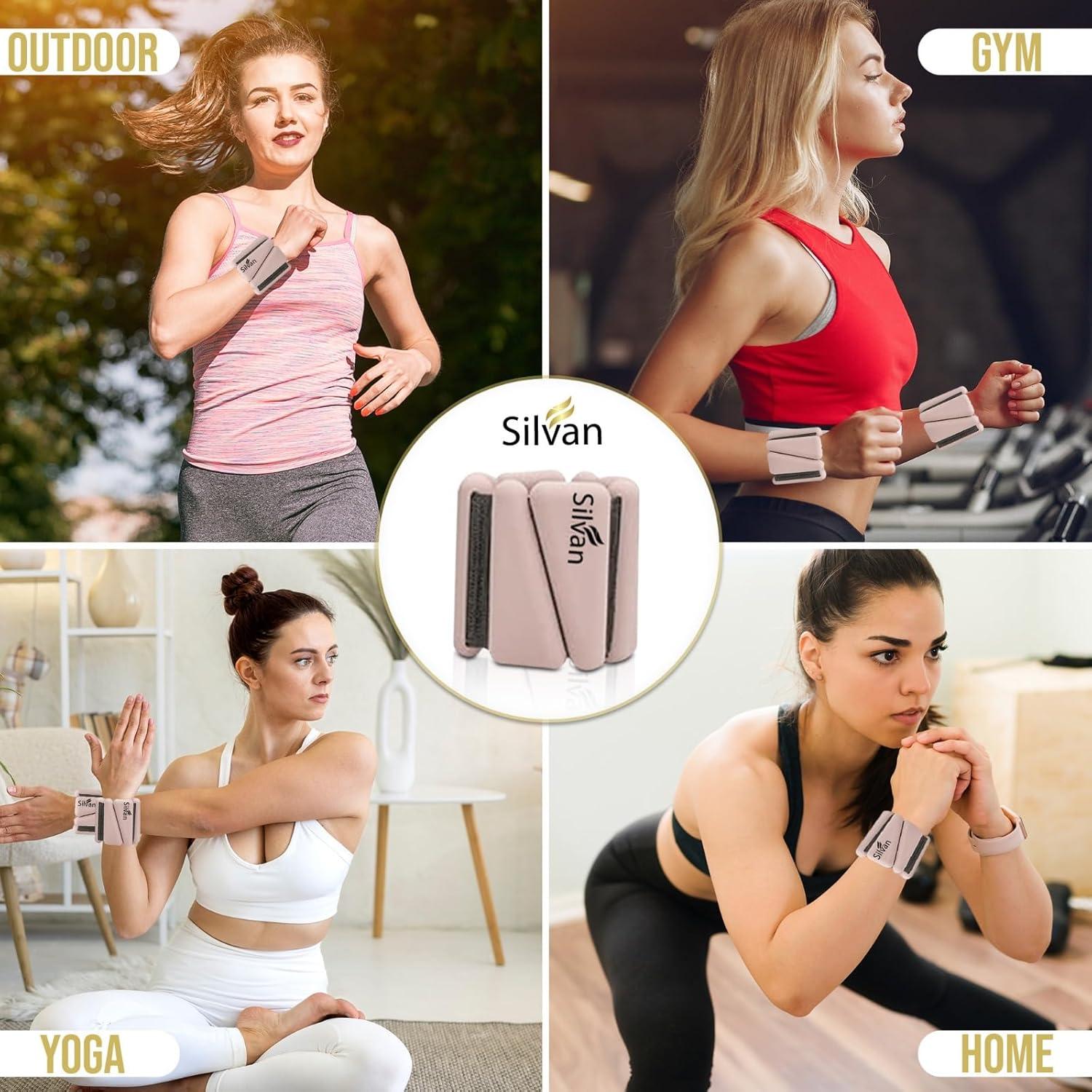 Conjunto de 2 Pesas para Muñeca y Tobillo 0.45 kg Silvan