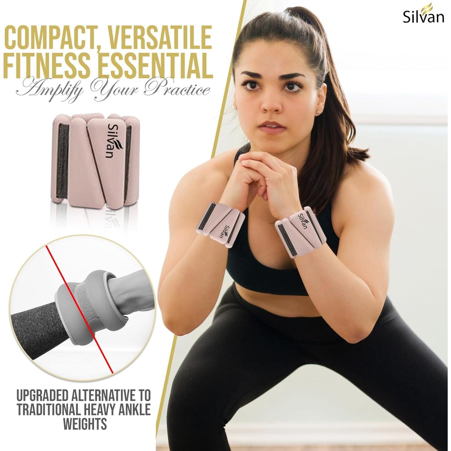 Conjunto de 2 Pesas para Muñeca y Tobillo 0.45 kg Silvan