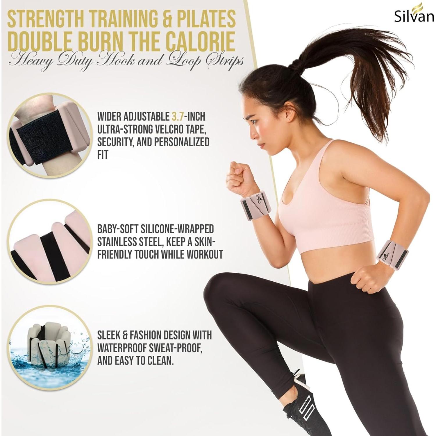 Conjunto de 2 Pesas para Muñeca y Tobillo 0.45 kg Silvan