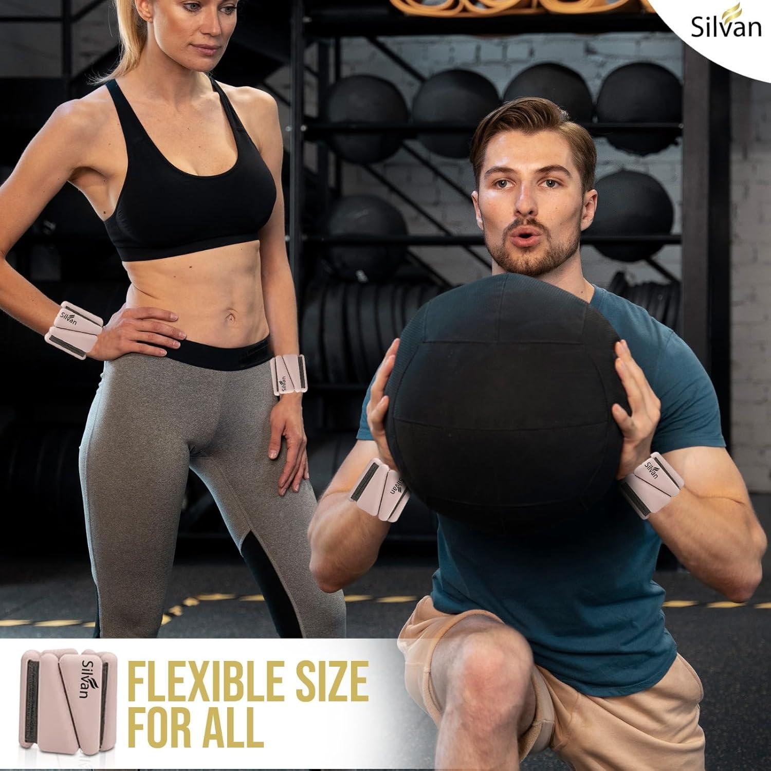 Conjunto de 2 Pesas para Muñeca y Tobillo 0.45 kg Silvan