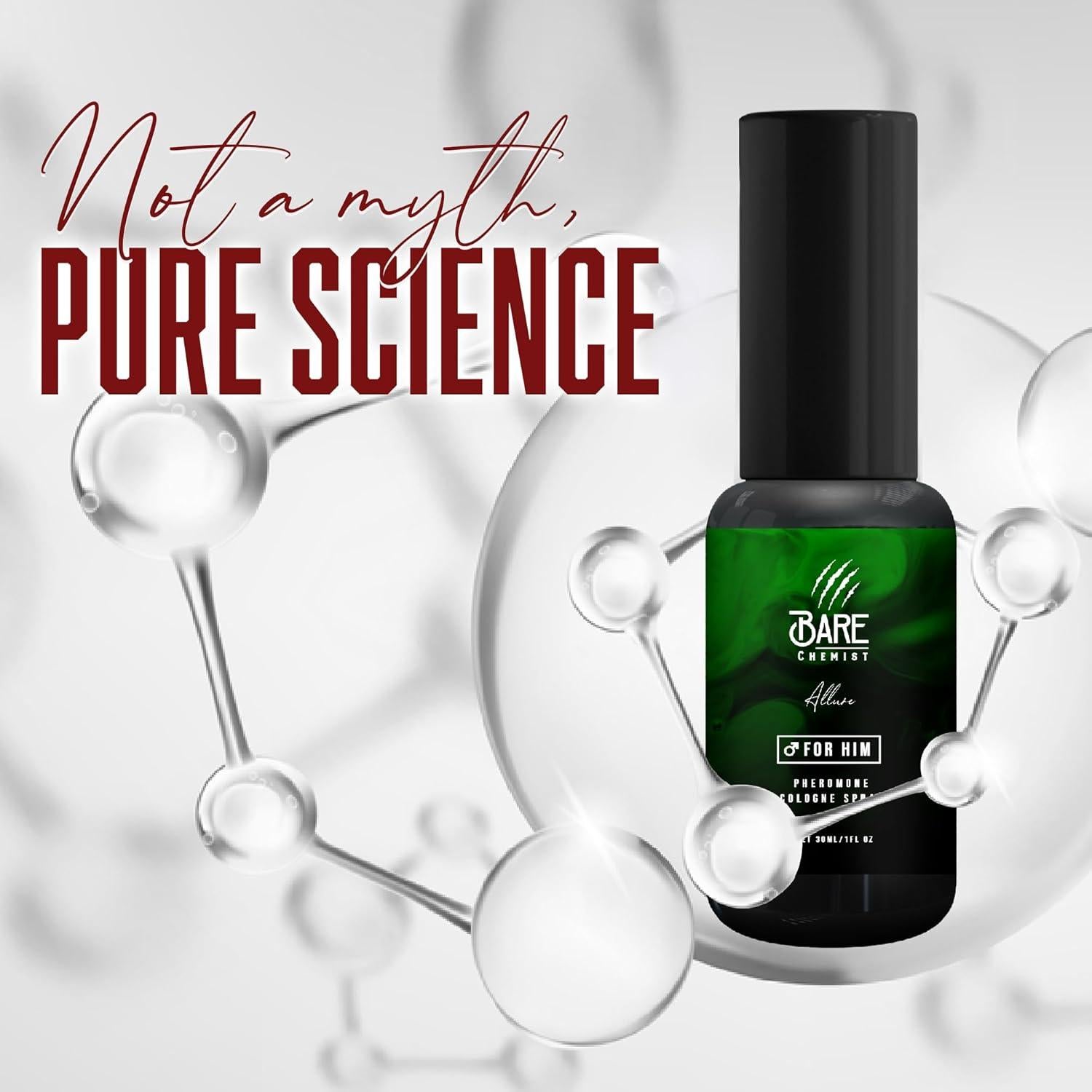 Colonia de Feromonas Bare Chemist 30ml - Spray Larga Duración