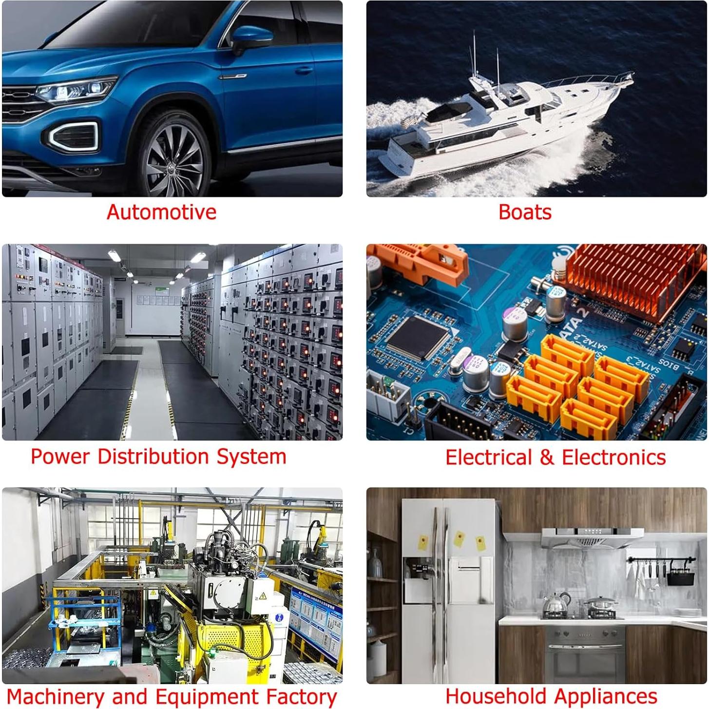 120PCS Terminales de Cobre Brliantux para Batería AWG8 6 4