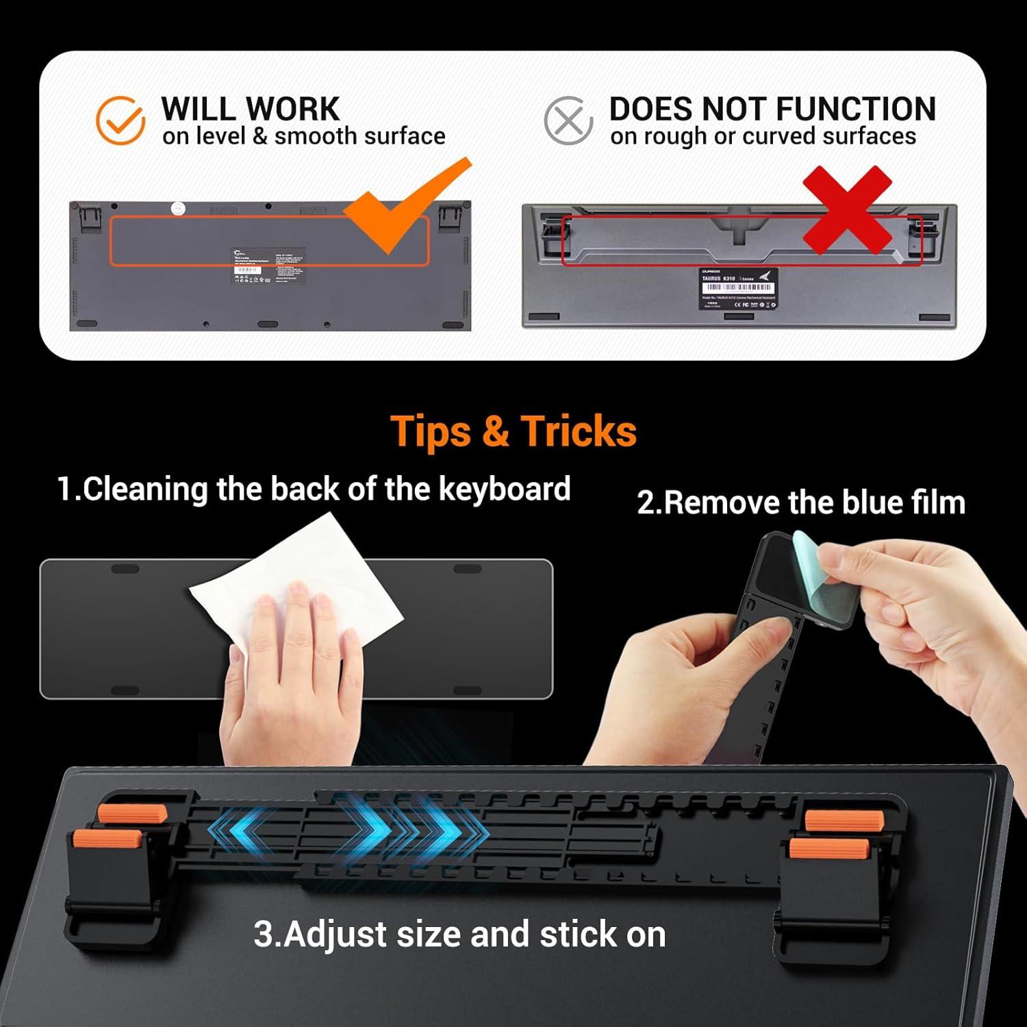 Soporte Ergonómico para Teclado HONKID Ajustable Negro