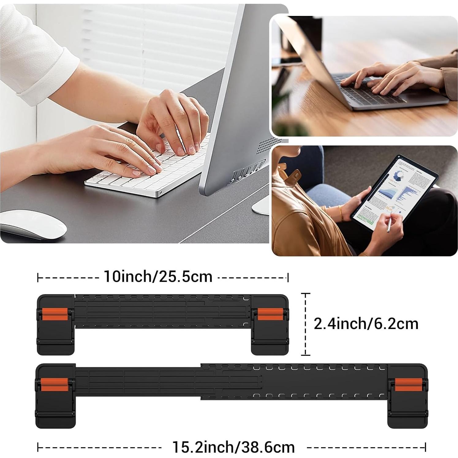 Soporte Ergonómico para Teclado HONKID Ajustable Negro