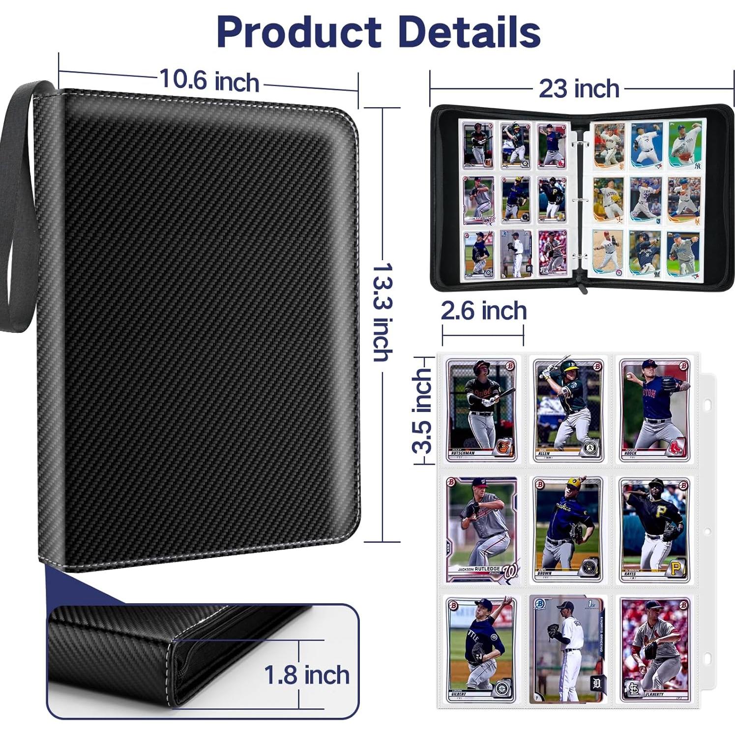 Carpeta de Cartas Winsing 900 Bolsillos Grande Negra