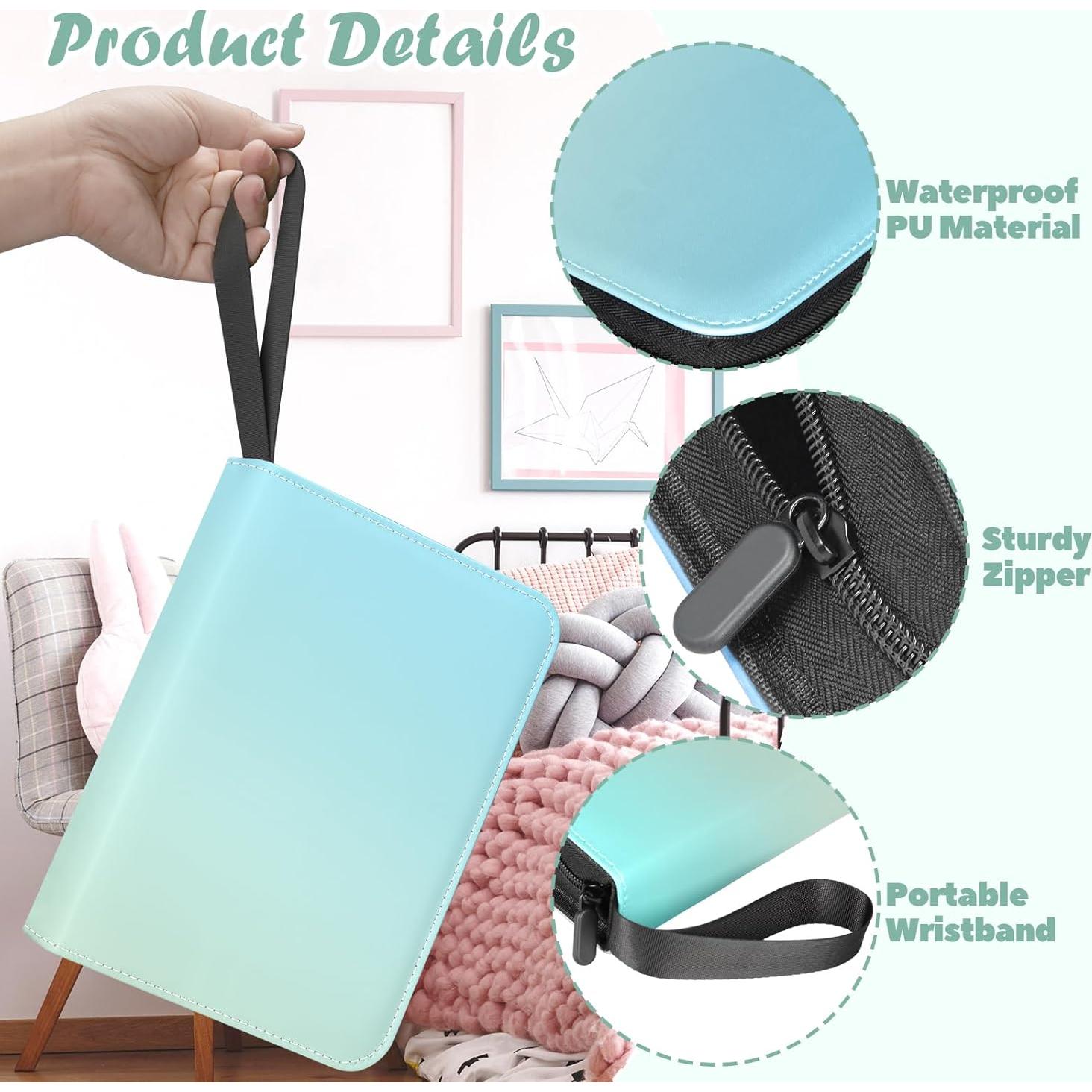 Carpeta de Cartas Winsing 400 Bolsillos Verde Pequeña