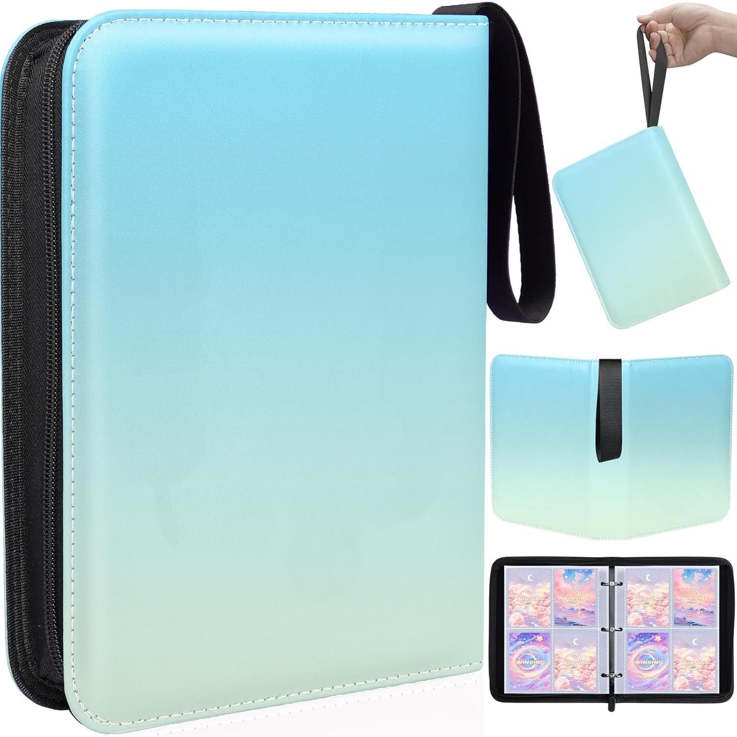 Carpeta de Cartas Winsing 400 Bolsillos Verde Pequeña