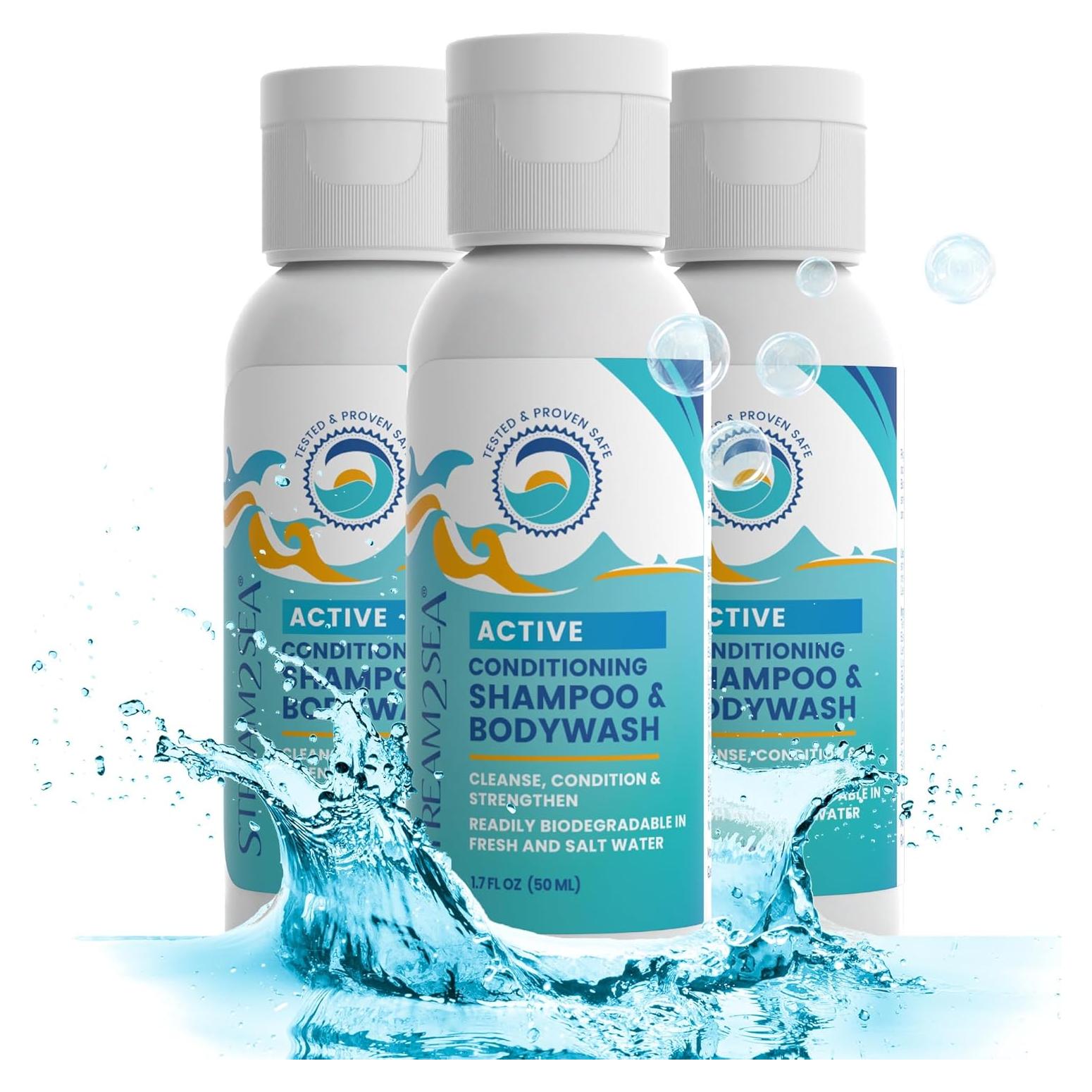 Champú y Acondicionador Stream2Sea 3 en 1 50ml - Biodegradable