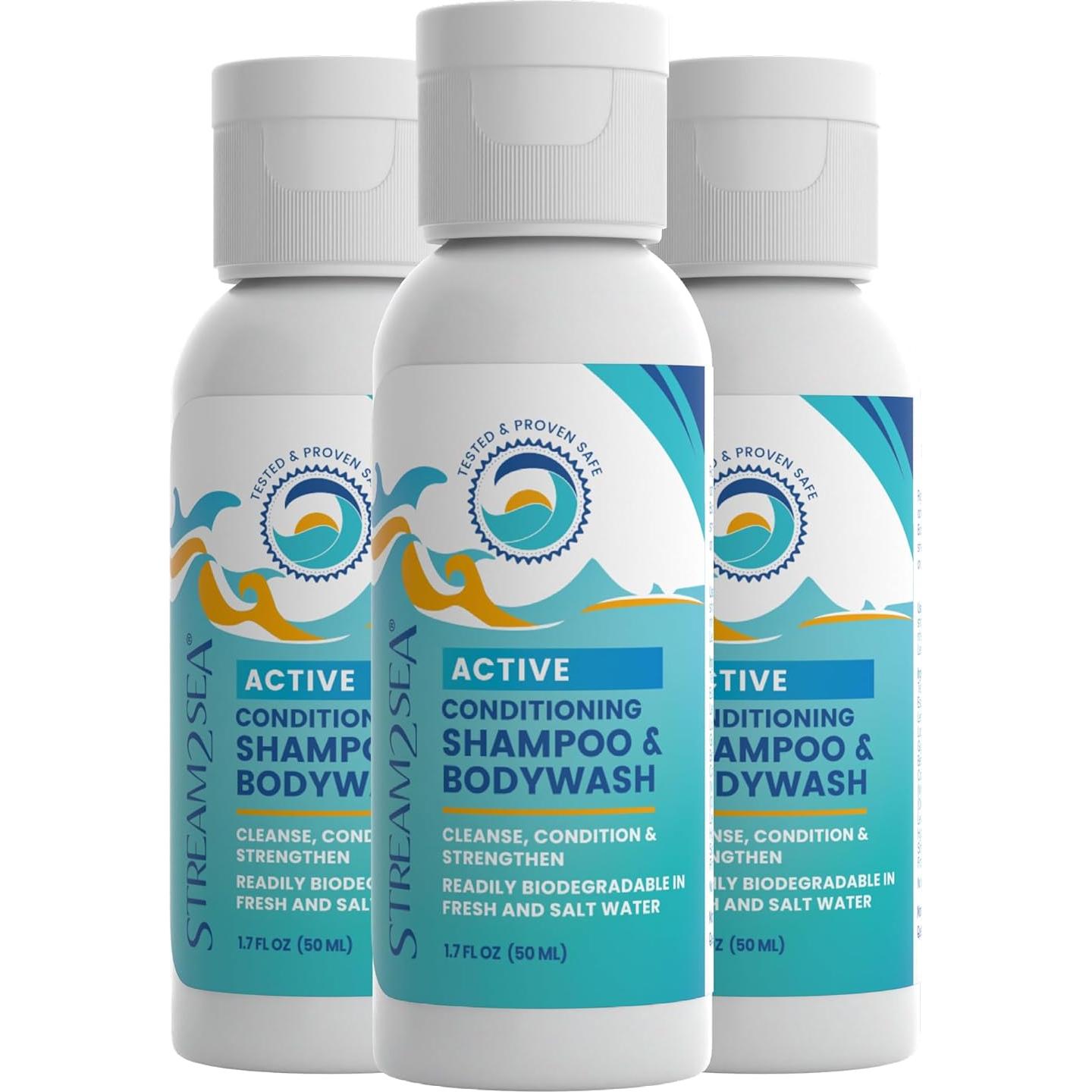 Champú y Acondicionador Stream2Sea 3 en 1 50ml - Biodegradable