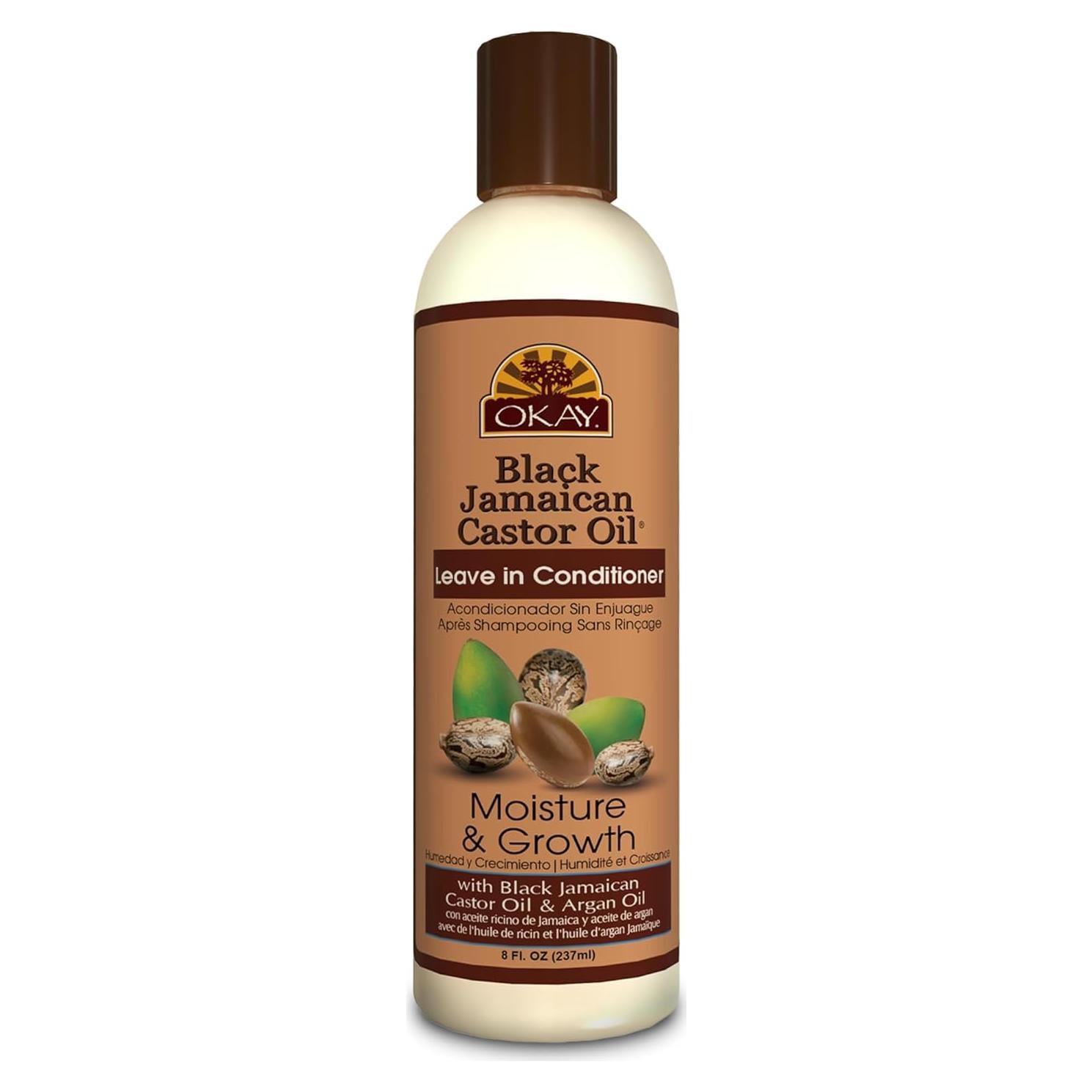 OKAY Acondicionador Sin Enjuague Aceite de Ricino Jamaicano 227g