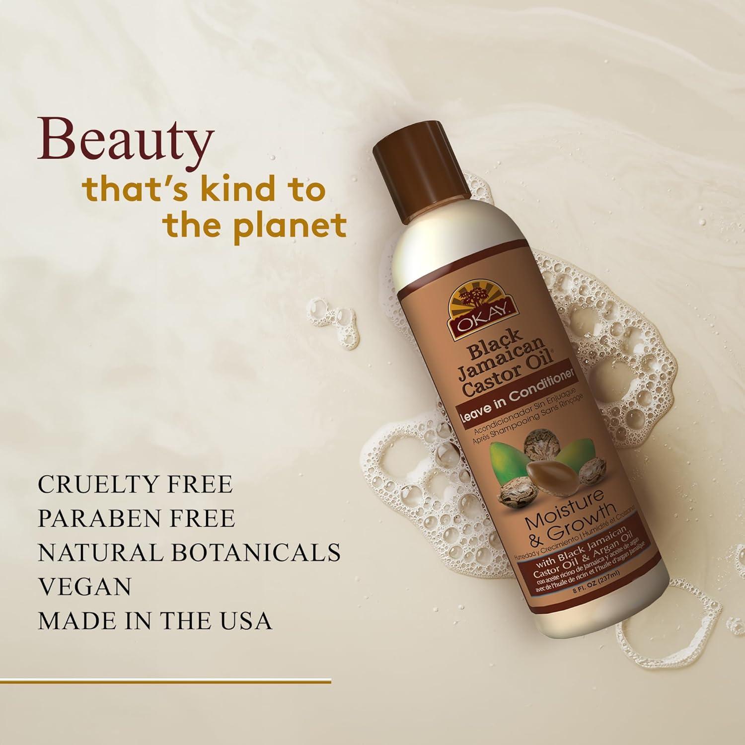 OKAY Acondicionador Sin Enjuague Aceite de Ricino Jamaicano 227g