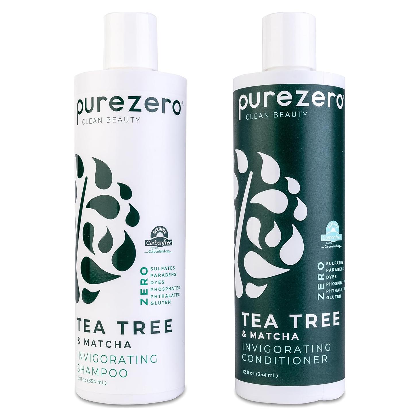 Set de Champú y Acondicionador Purezero Tea Tree 340g - Sin Sulfatos