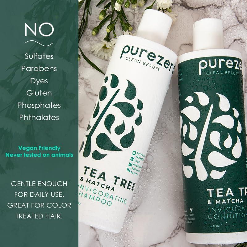 Set de Champú y Acondicionador Purezero Tea Tree 340g - Sin Sulfatos