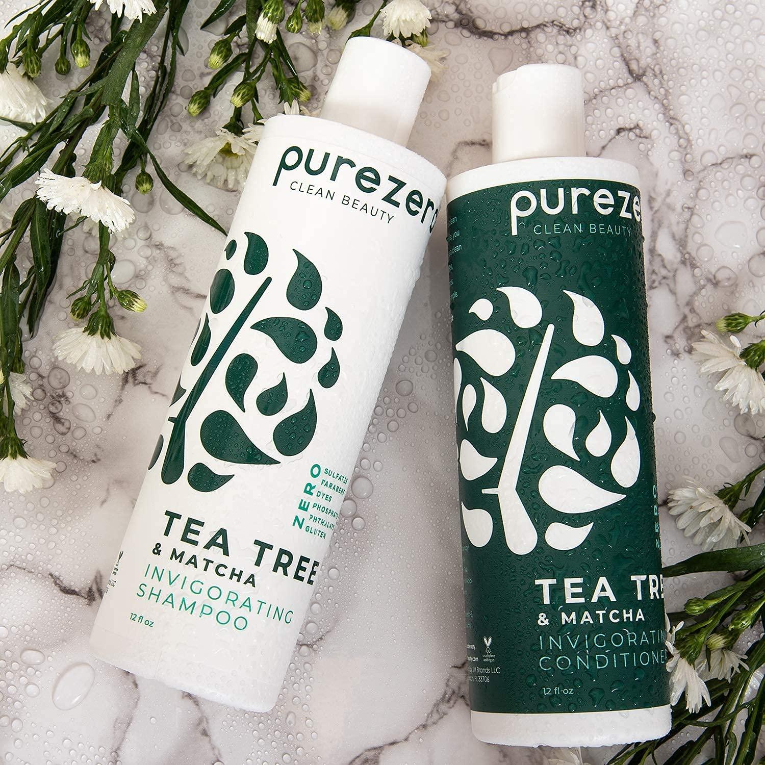 Set de Champú y Acondicionador Purezero Tea Tree 340g - Sin Sulfatos