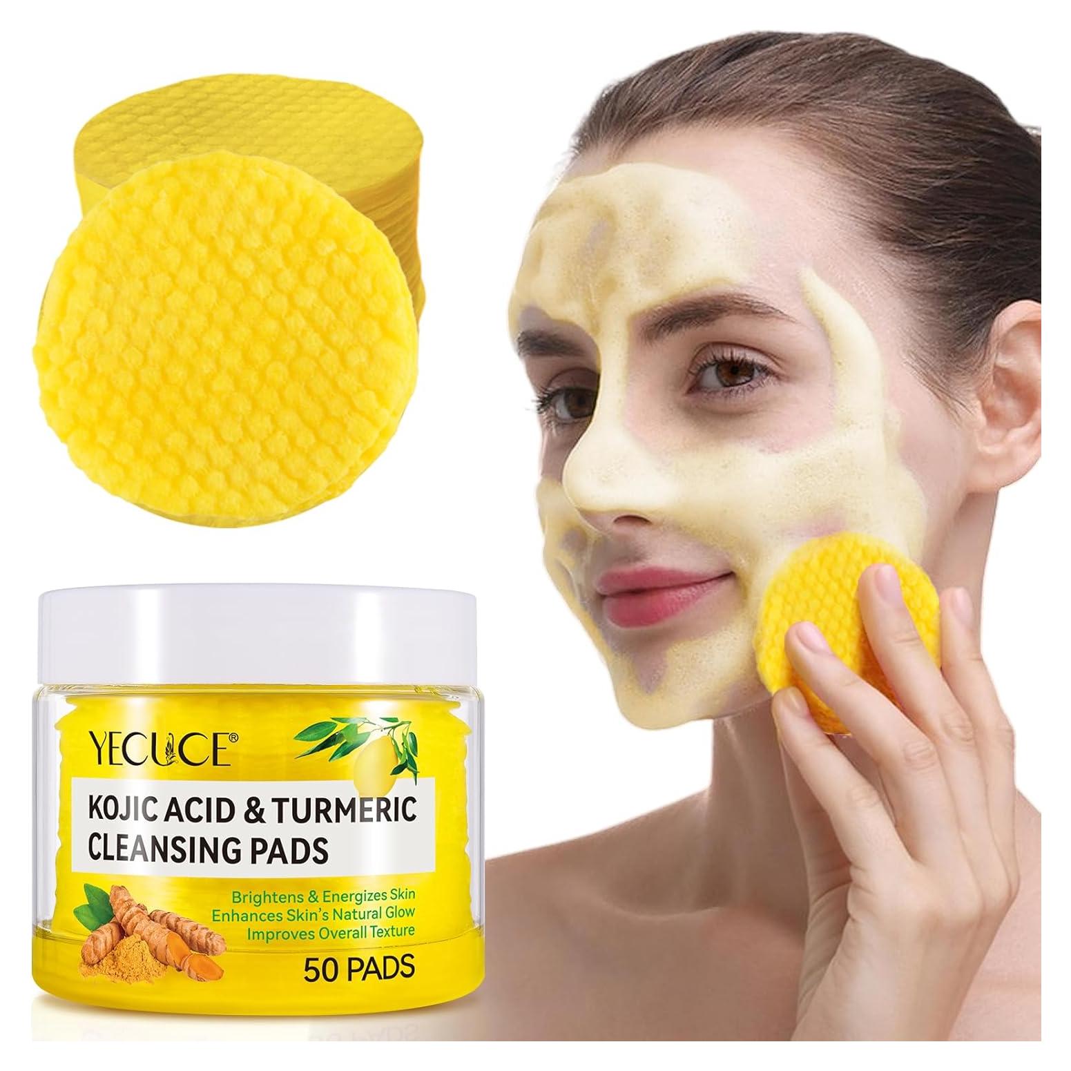 Almohadillas de Limpieza Facial ReliCo 50PCS Ácido Kójico y Cúrcuma