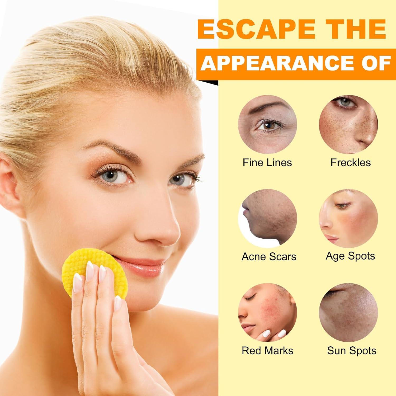 Almohadillas de Limpieza Facial ReliCo 50PCS Ácido Kójico y Cúrcuma