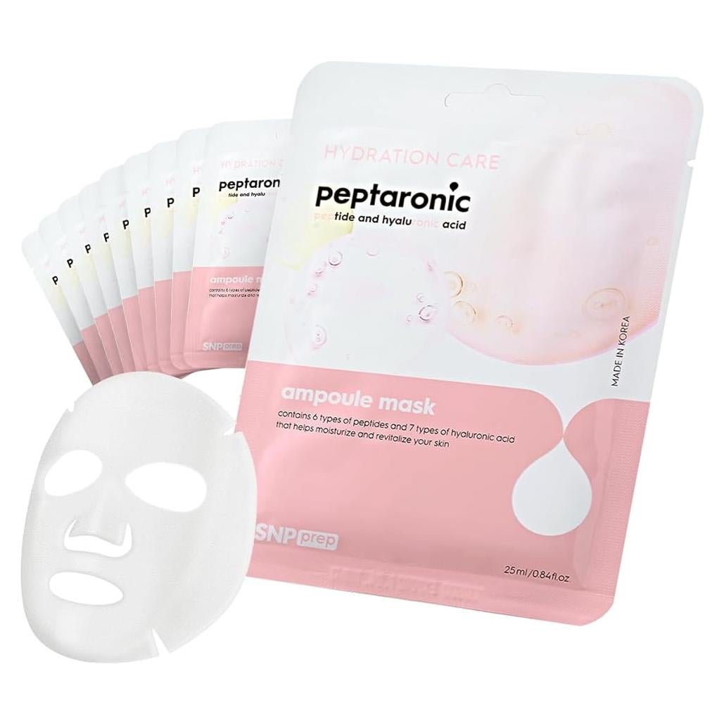 Máscara Facial Ampoule SNP Peptaronic 10 Hojas Hidratante