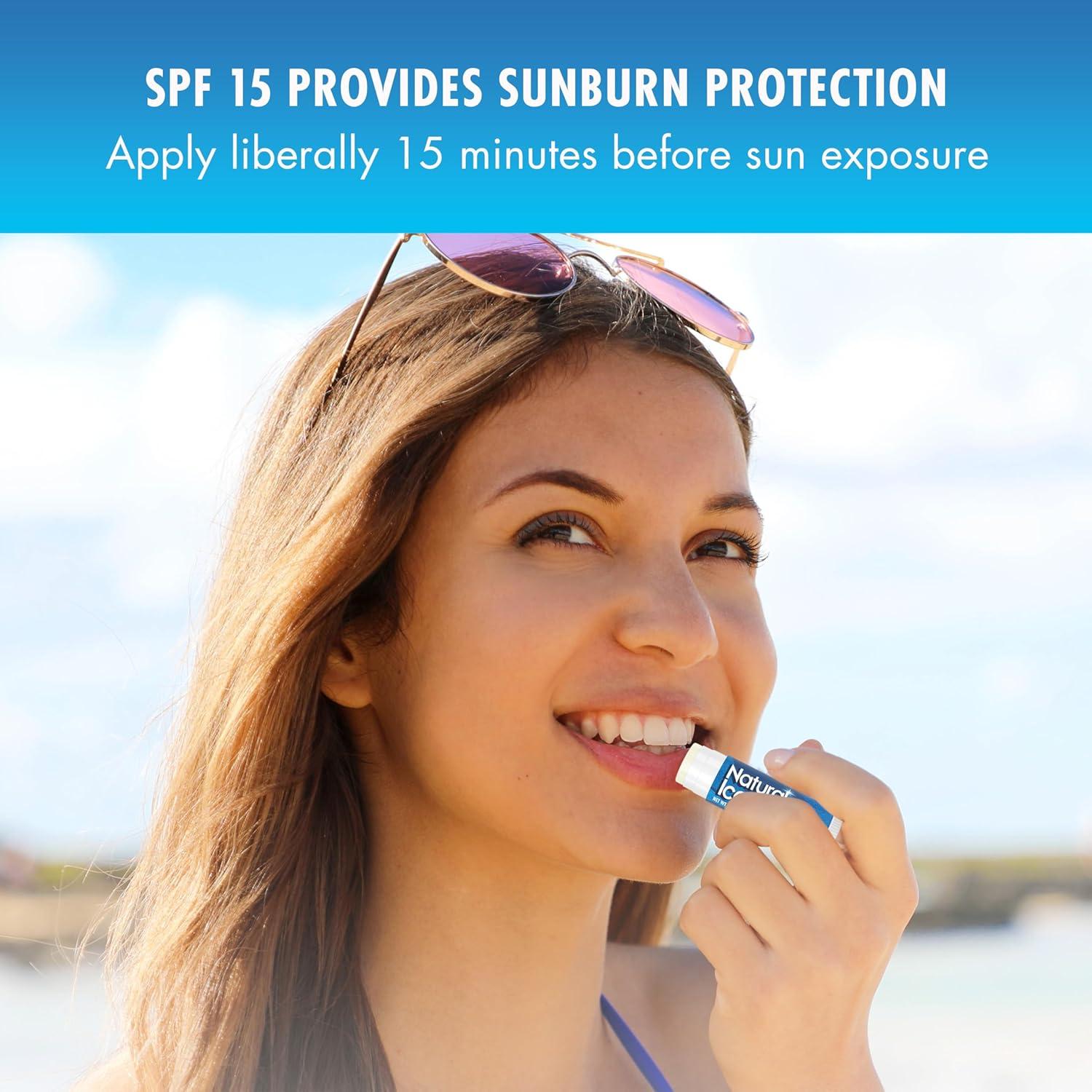 Bálsamo Labial Natural Ice Cereza - SPF 15, 12 Unidades