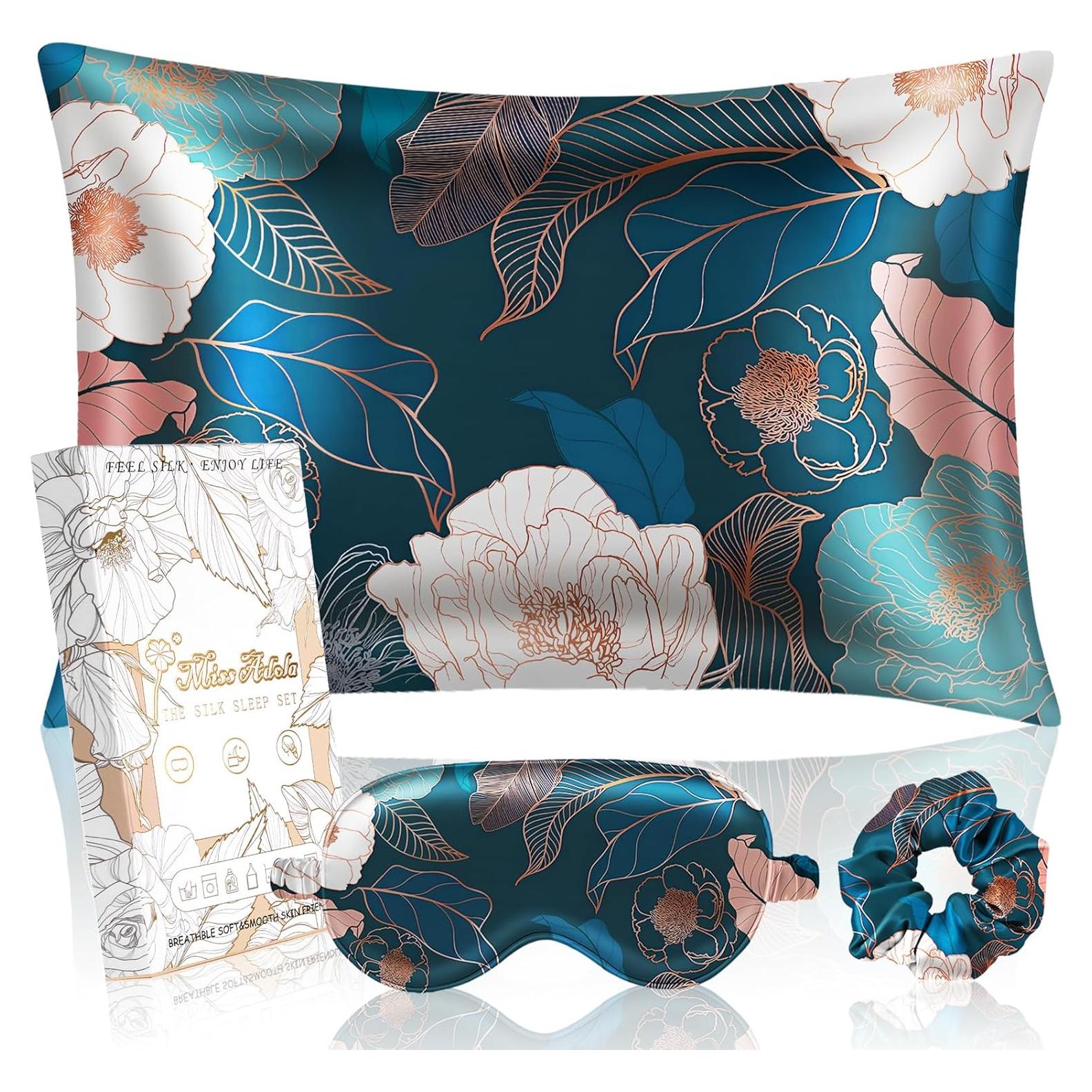 Funda de Almohada de Seda Miss Adola Estándar 66x51cm Peonía