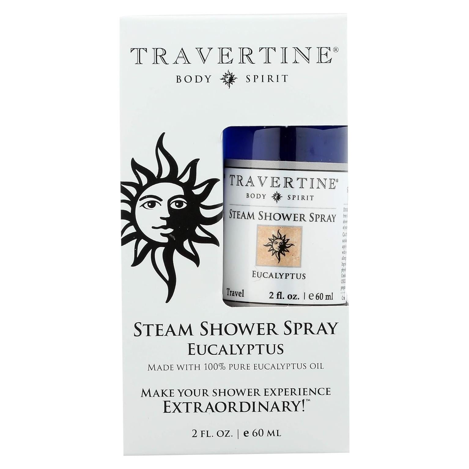 Spray de Ducha de Vapor Travertine Spa Eucalipto 60 ml