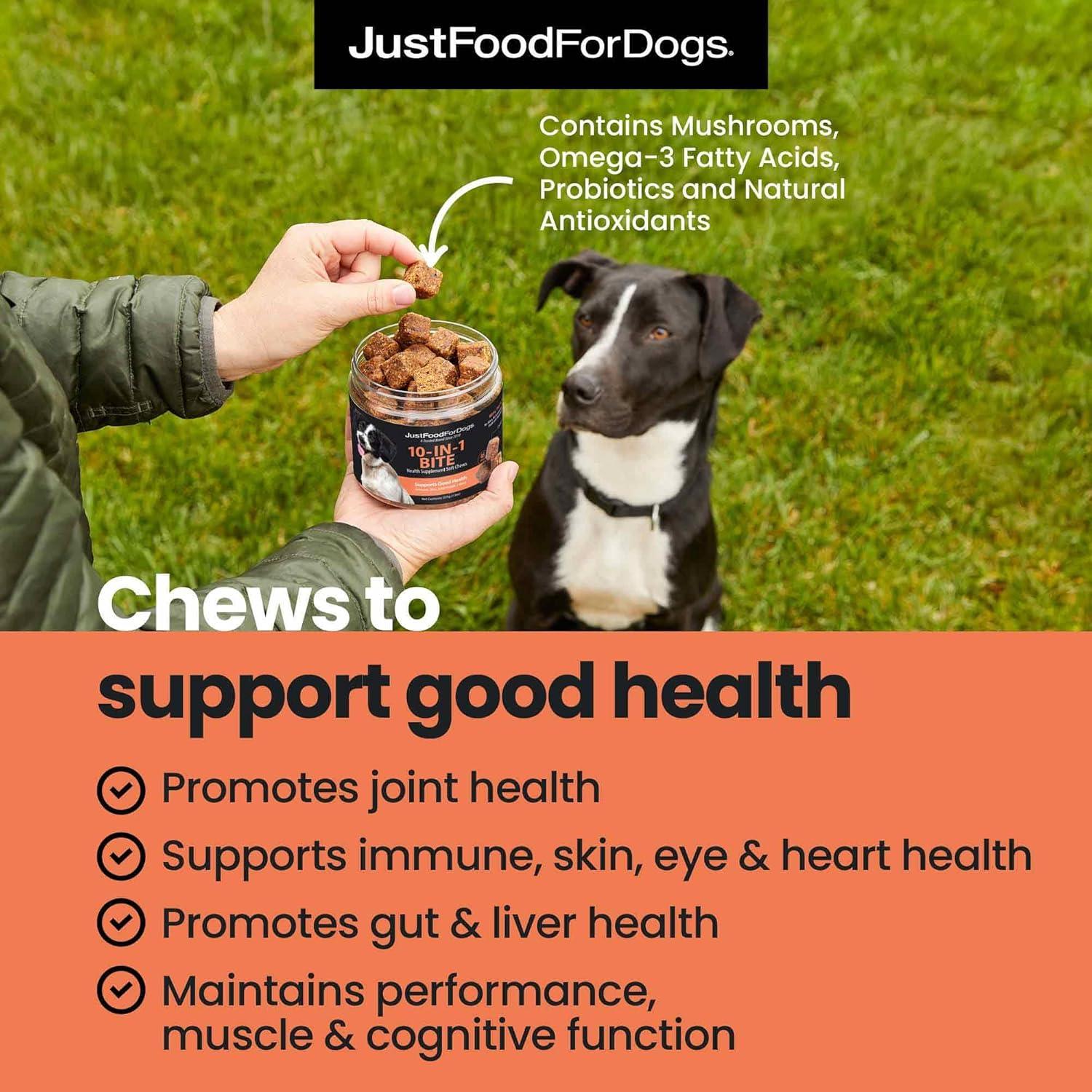 Suplemento Multifuncional 10-en-1 JustFoodForDogs 299g