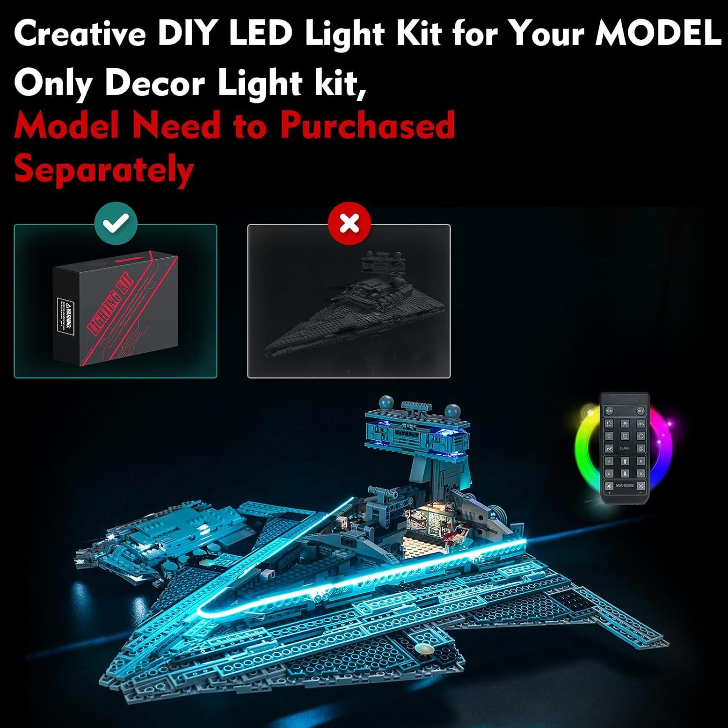 Kit de Luz LED LocoLee para LEGO 75394 Destructor Estelar