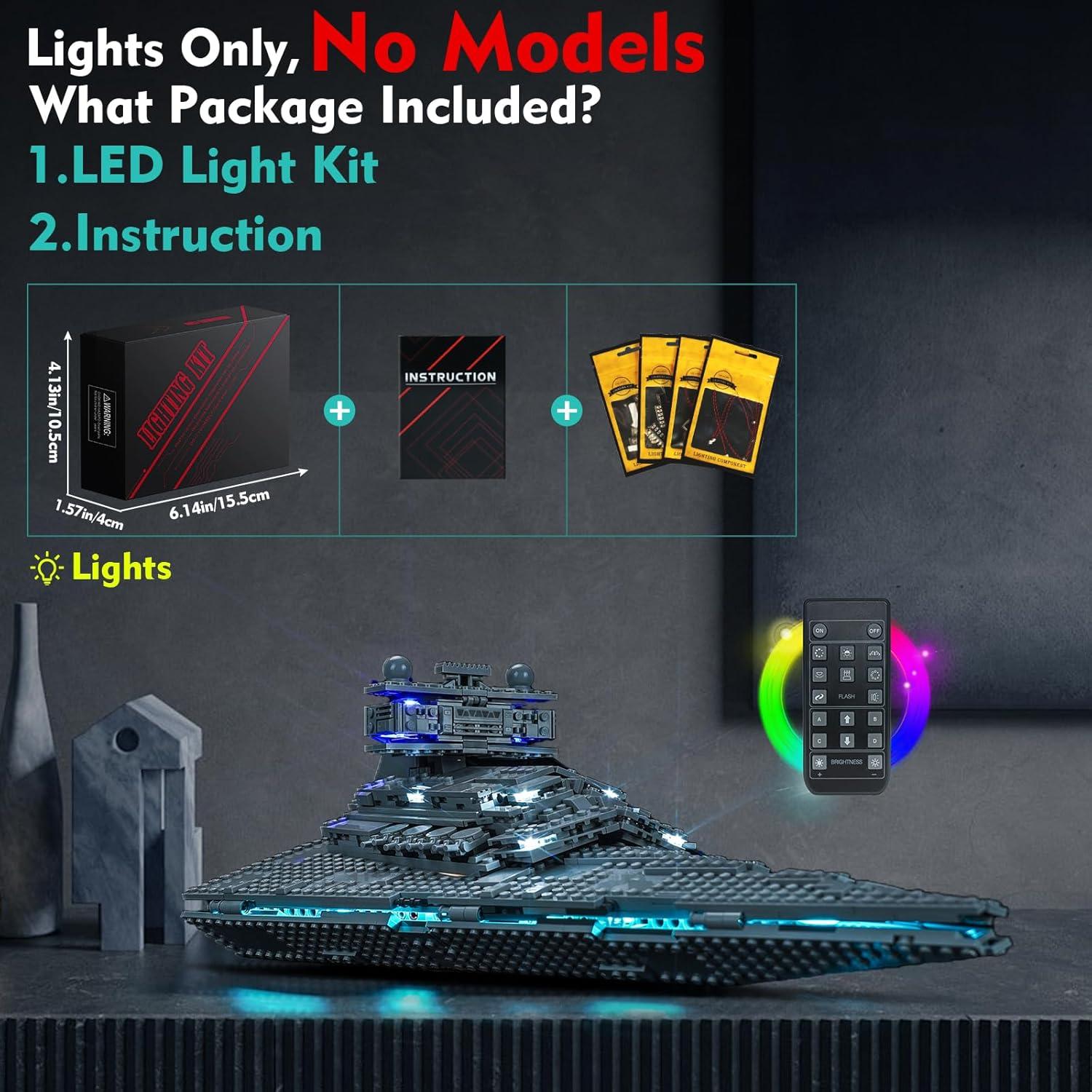 Kit de Luz LED LocoLee para LEGO 75394 Destructor Estelar