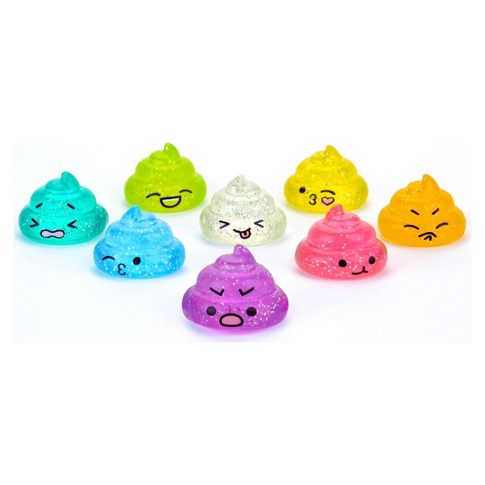 Juguetes Emoji de Caca Brillantes Entervending - 25 Pcs