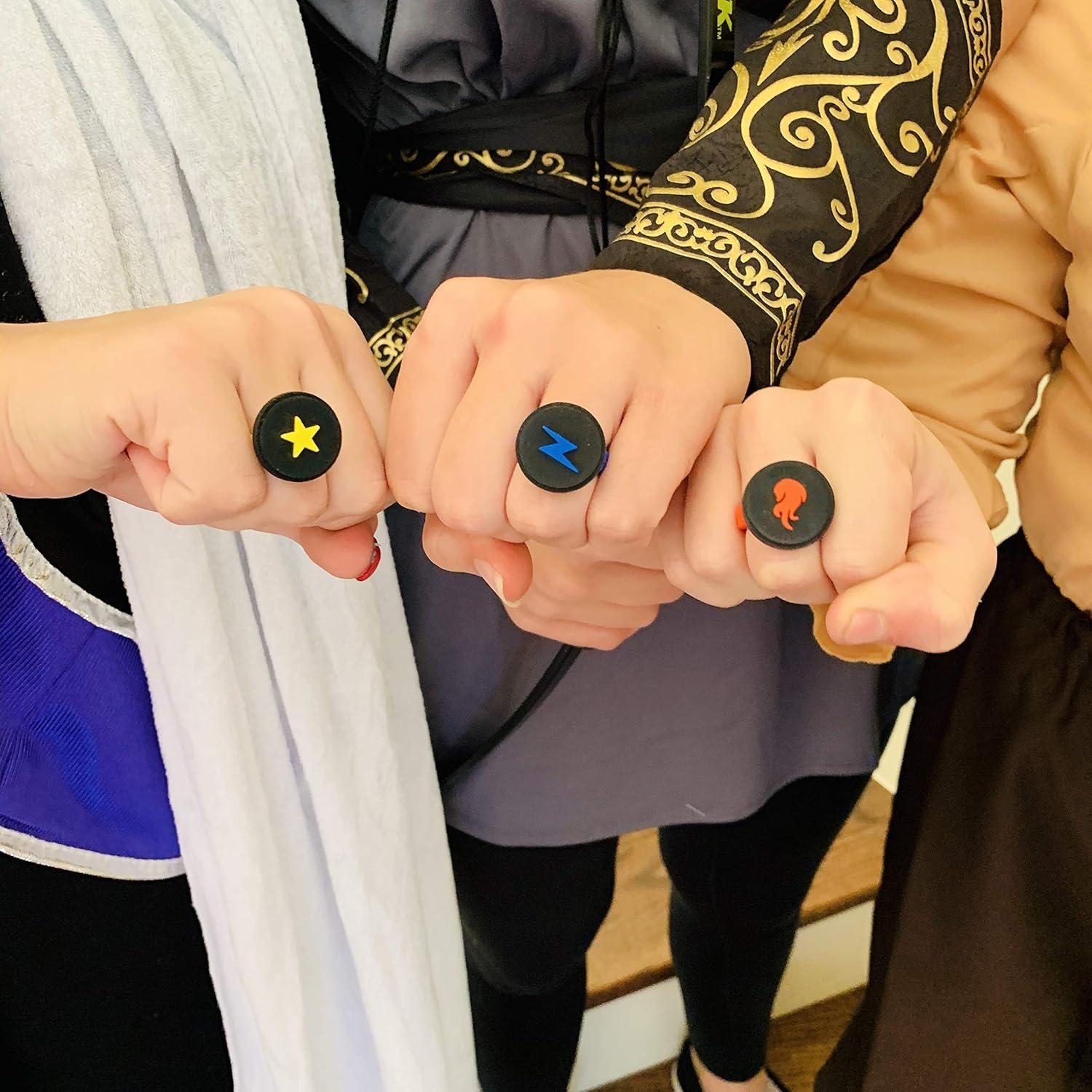 Conjunto de Anillos de Poder HeroForce SHK - Fuego, Electricidad y Luz