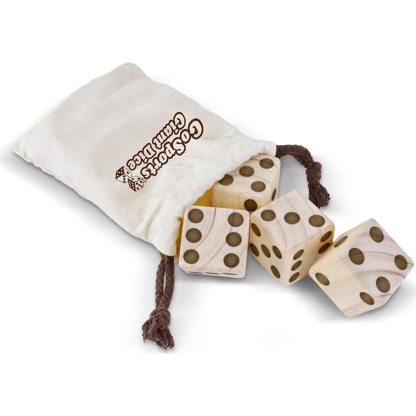 Juego de Dados de Madera GoSports 6 Piezas 6.35 cm con Tablero