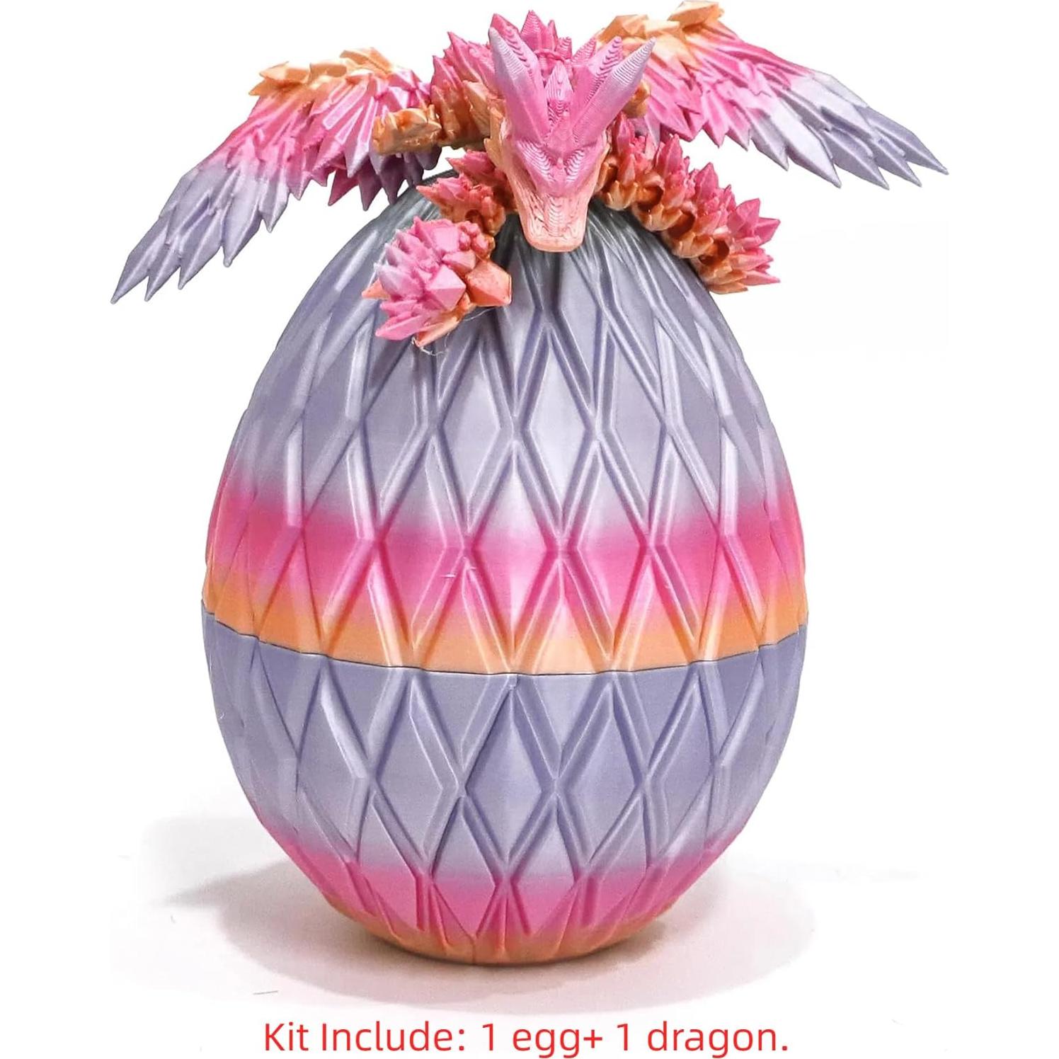 Huevo de Dragón Volador 3D Flavery - Decoración Colorida 10x14 cm